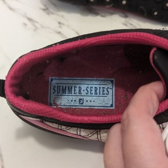 FootJoy Women's Summer Series Pink White Black Leather Upper Golf Shoes 7.5 - Picture 7 of 10